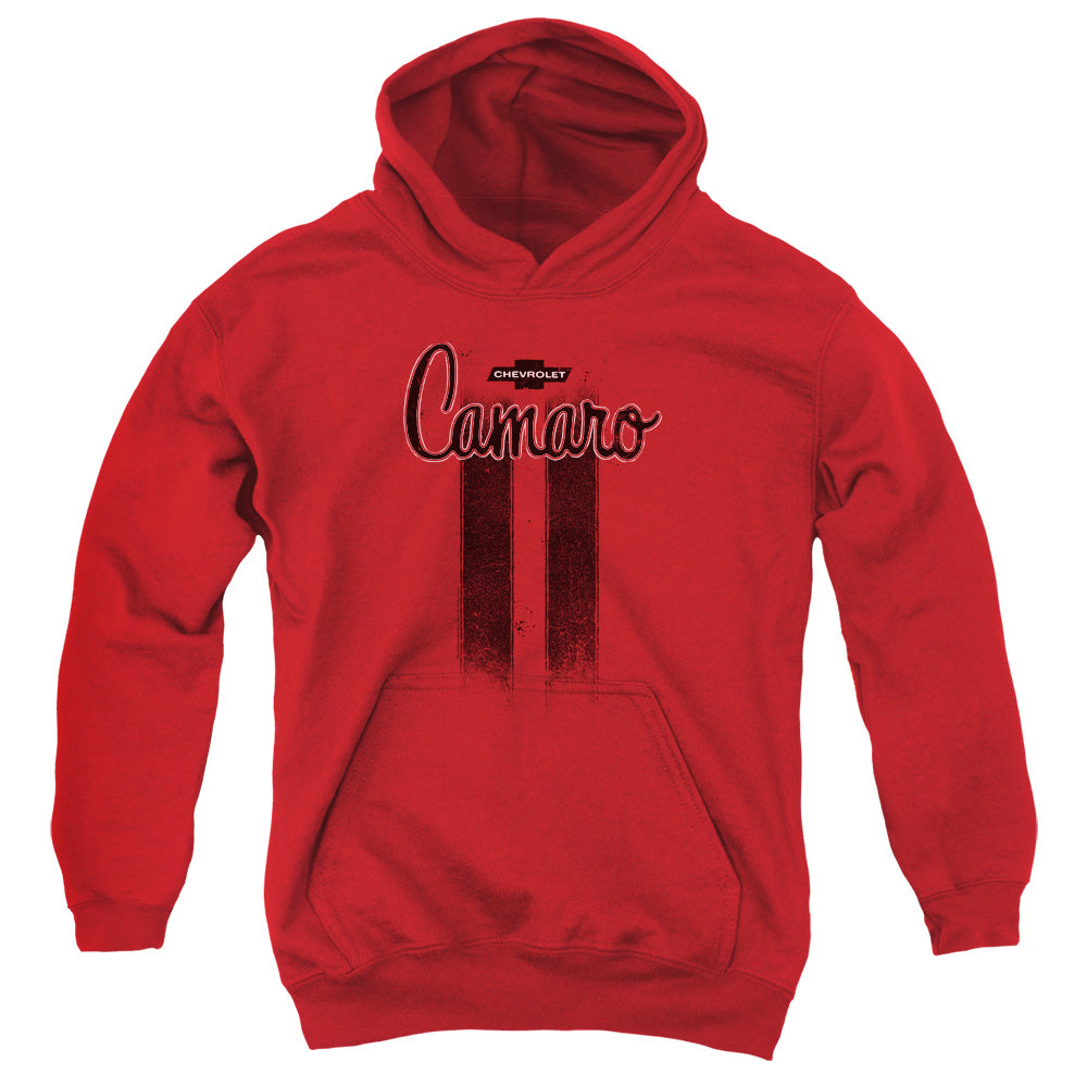 CHEVROLET : CAMARO STRIPES YOUTH PULL OVER HOODIE Red LG