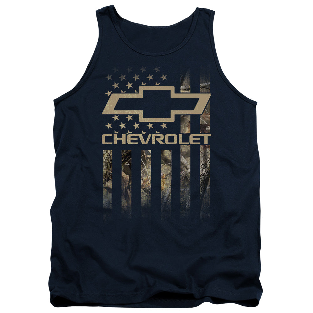 CHEVROLET : CAMO FLAG ADULT TANK Navy 2X