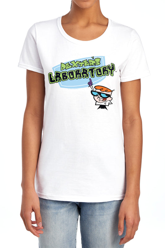 DEXTER'S LABORATORY : LOGO WOMEN'S SHORT SLEEVE CAROLINA BLUE 2X