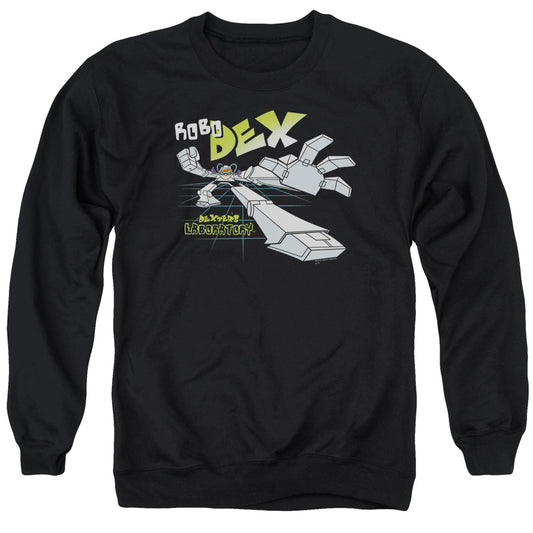 DEXTER'S LABORATORY : ROBO DEX ADULT CREW NECK SWEATSHIRT BLACK 2X