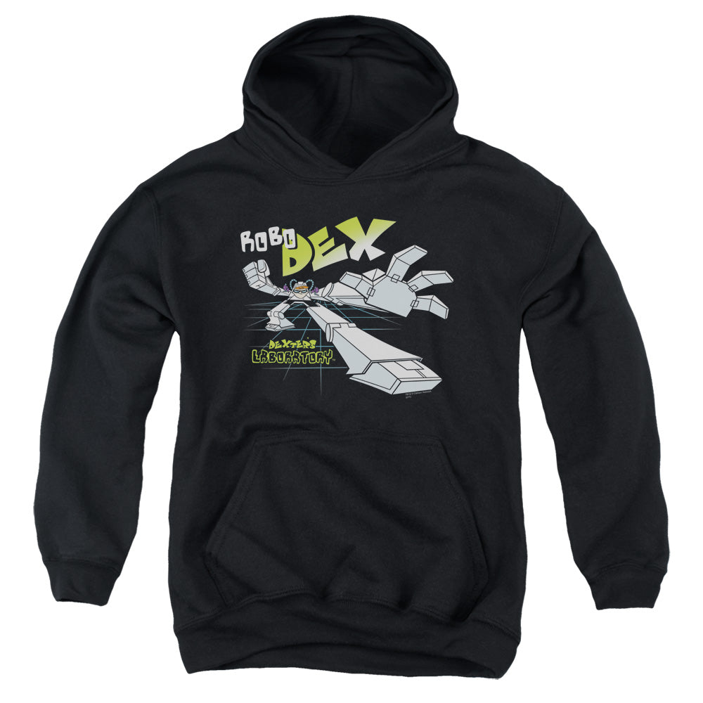 DEXTER'S LABORATORY : ROBO DEX YOUTH PULL OVER HOODIE BLACK LG