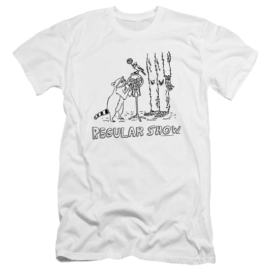 REGULAR SHOW : TATTOO ART PREMIUM ADULT RINGSPUN COTTON SHORT SLEEVE White 2X