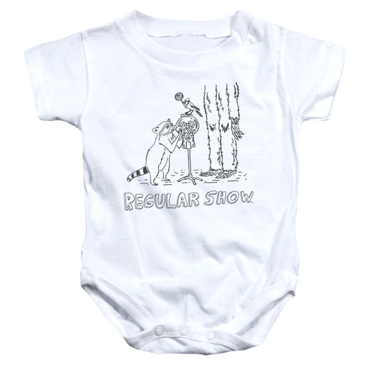 REGULAR SHOW : TATTOO ART INFANT SNAPSUIT White LG (18 Mo)