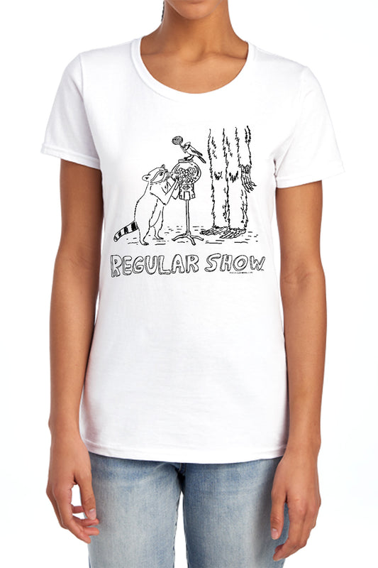 REGULAR SHOW : TATTOO ART WOMENS SHORT SLEEVE White 2X