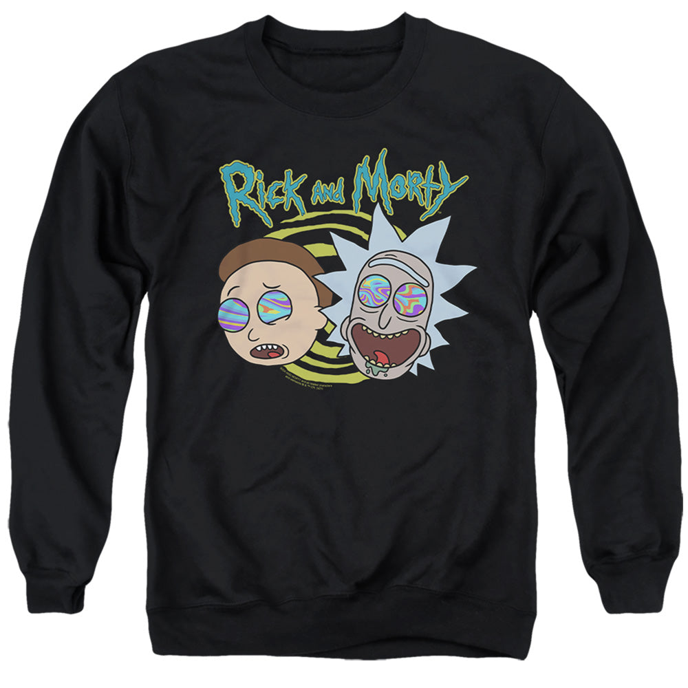 RICK AND MORTY : BLOWN MINDS ADULT CREW SWEAT Black MD