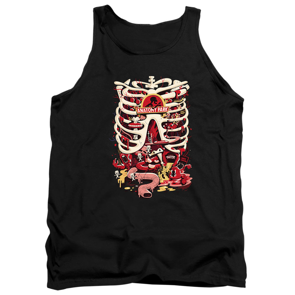 RICK AND MORTY : ANATOMY PARK LOGO ADULT TANK Black LG