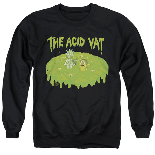 RICK AND MORTY : THE ACID VAT ADULT CREW SWEAT Black 2X