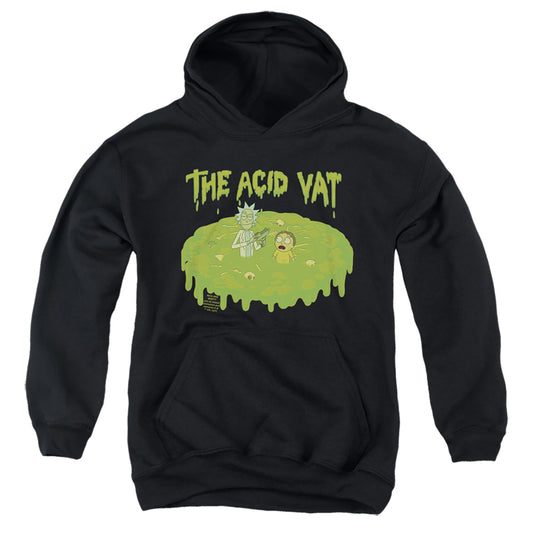 RICK AND MORTY : THE ACID VAT YOUTH PULL OVER HOODIE Black MD