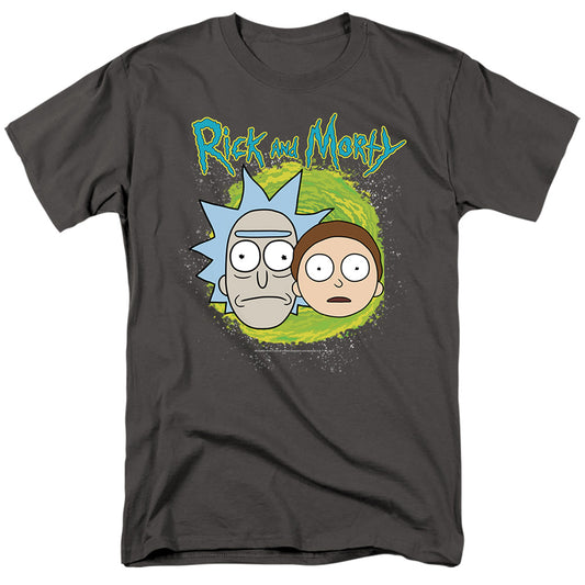 RICK AND MORTY : FLOATING HEADS S\S ADULT 18\1 Charcoal 2X