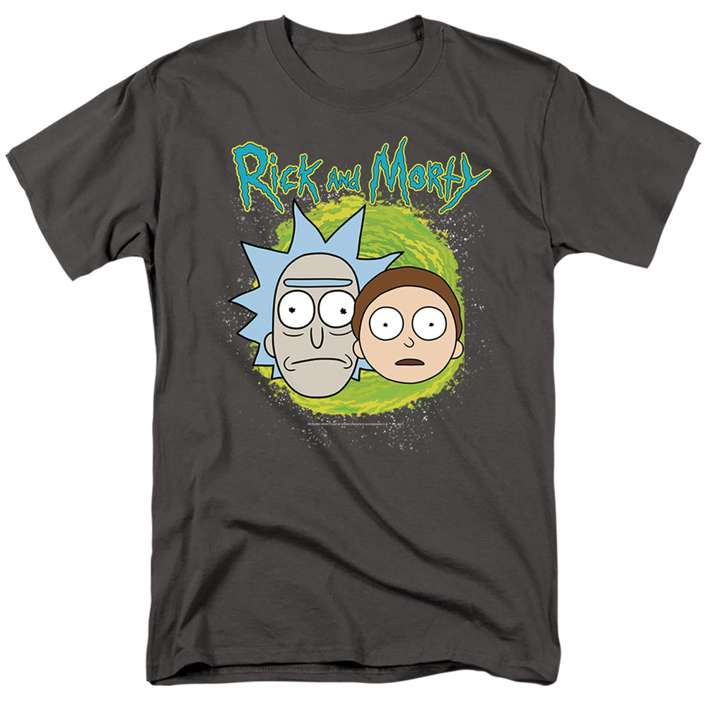 RICK AND MORTY : FLOATING HEADS S\S ADULT 18\1 Charcoal LG