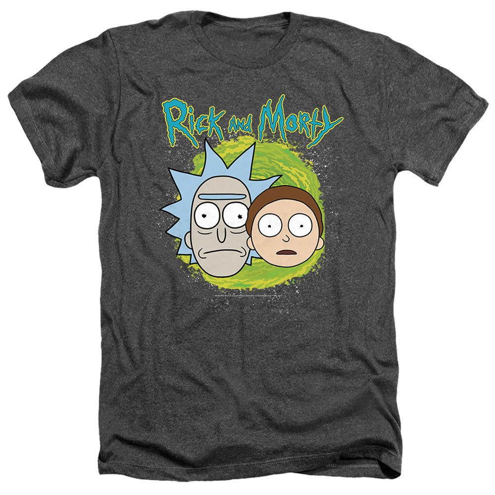 RICK AND MORTY : FLOATING HEADS ADULT HEATHER Charcoal 2X