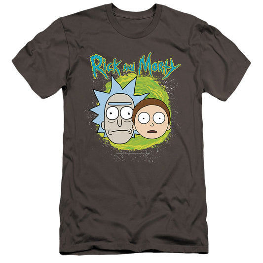 RICK AND MORTY : FLOATING HEADS  PREMIUM CANVAS ADULT SLIM FIT 30\1 Charcoal XL