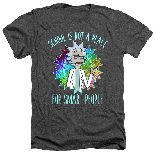 RICK AND MORTY : SCHOOL ADULT HEATHER Black 3X