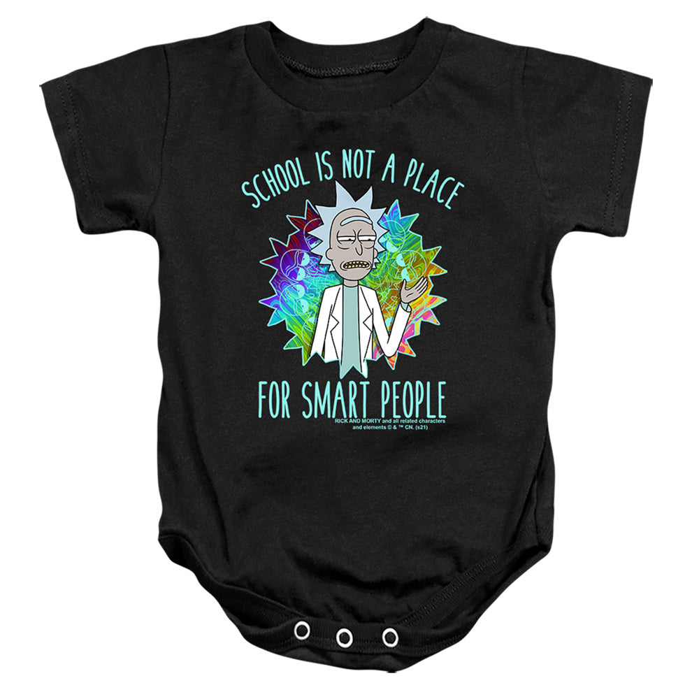 RICK AND MORTY : SCHOOL INFANT SNAPSUIT Black LG (18 Mo)