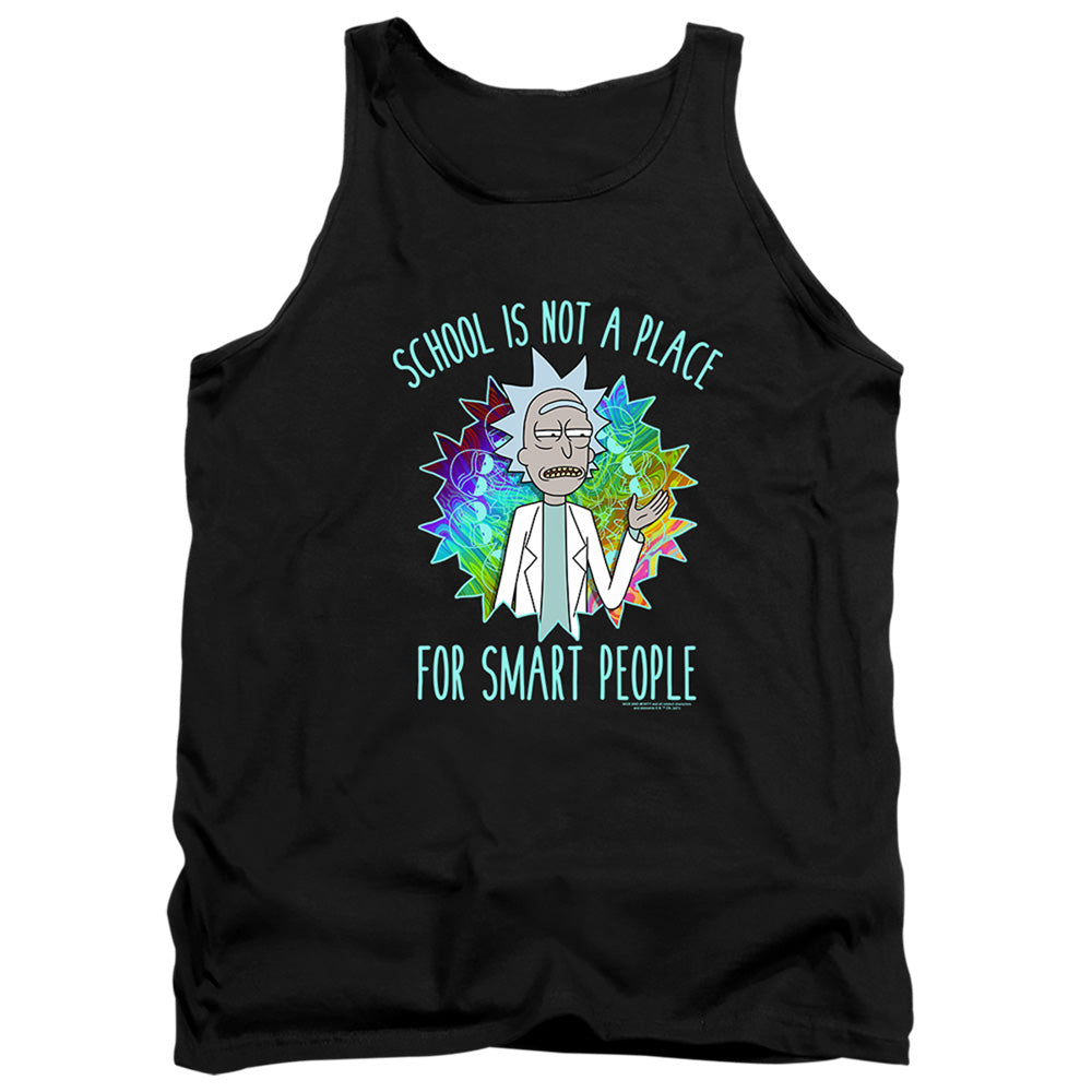 RICK AND MORTY : SCHOOL ADULT TANK Black 2X