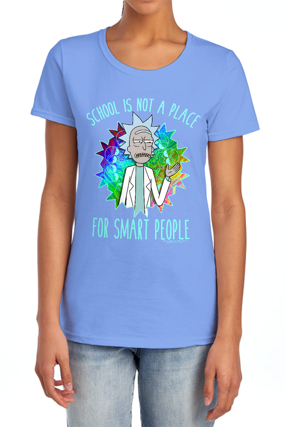 RICK AND MORTY : SCHOOL WOMENS SHORT SLEEVE Black 2X