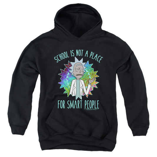 RICK AND MORTY : SCHOOL YOUTH PULL OVER HOODIE Black SM