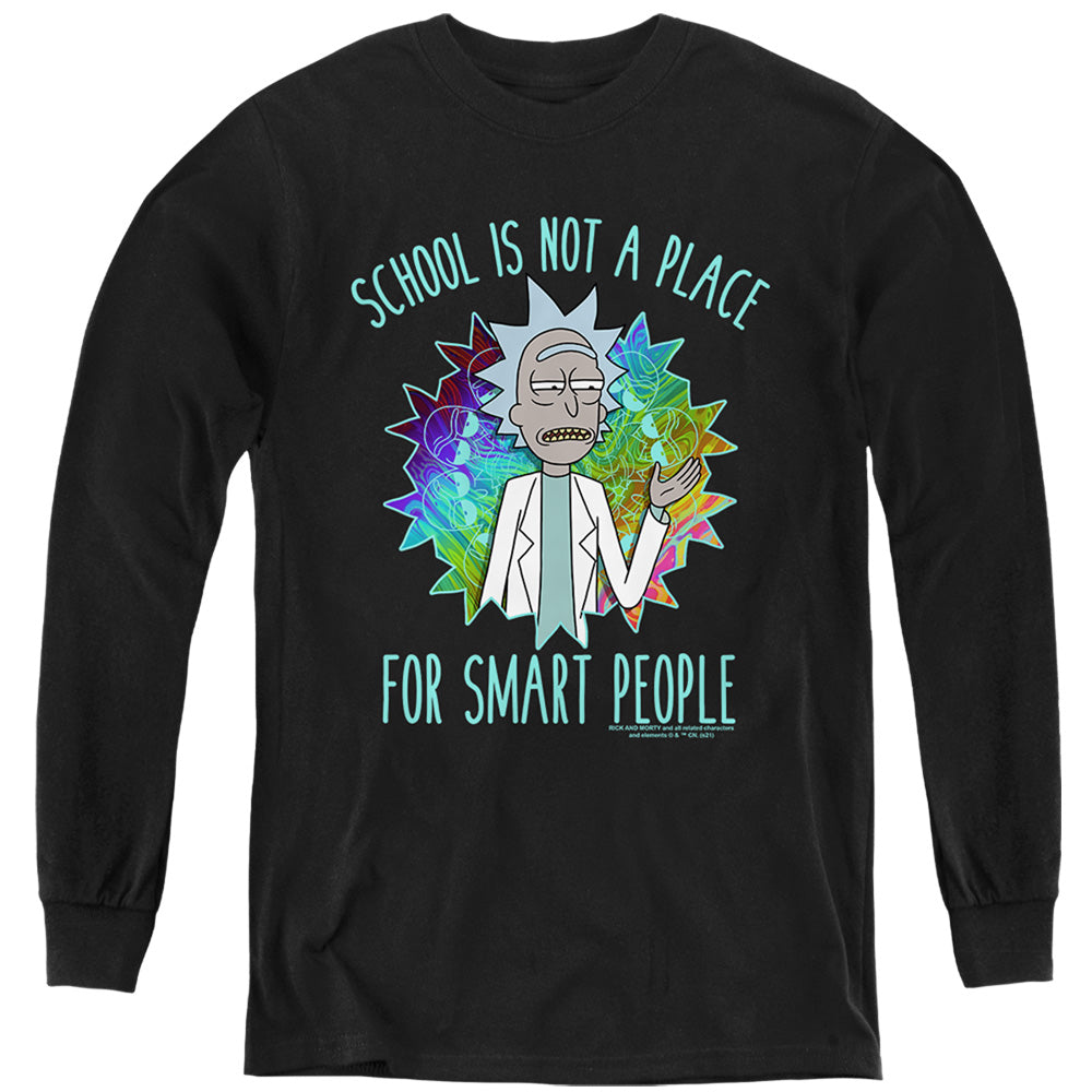 RICK AND MORTY : SCHOOL L\S YOUTH Black LG