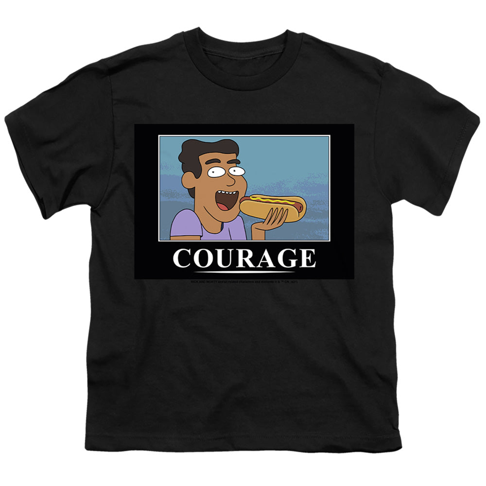 RICK AND MORTY : COURAGE POSTER S\S YOUTH 18\1 Black SM