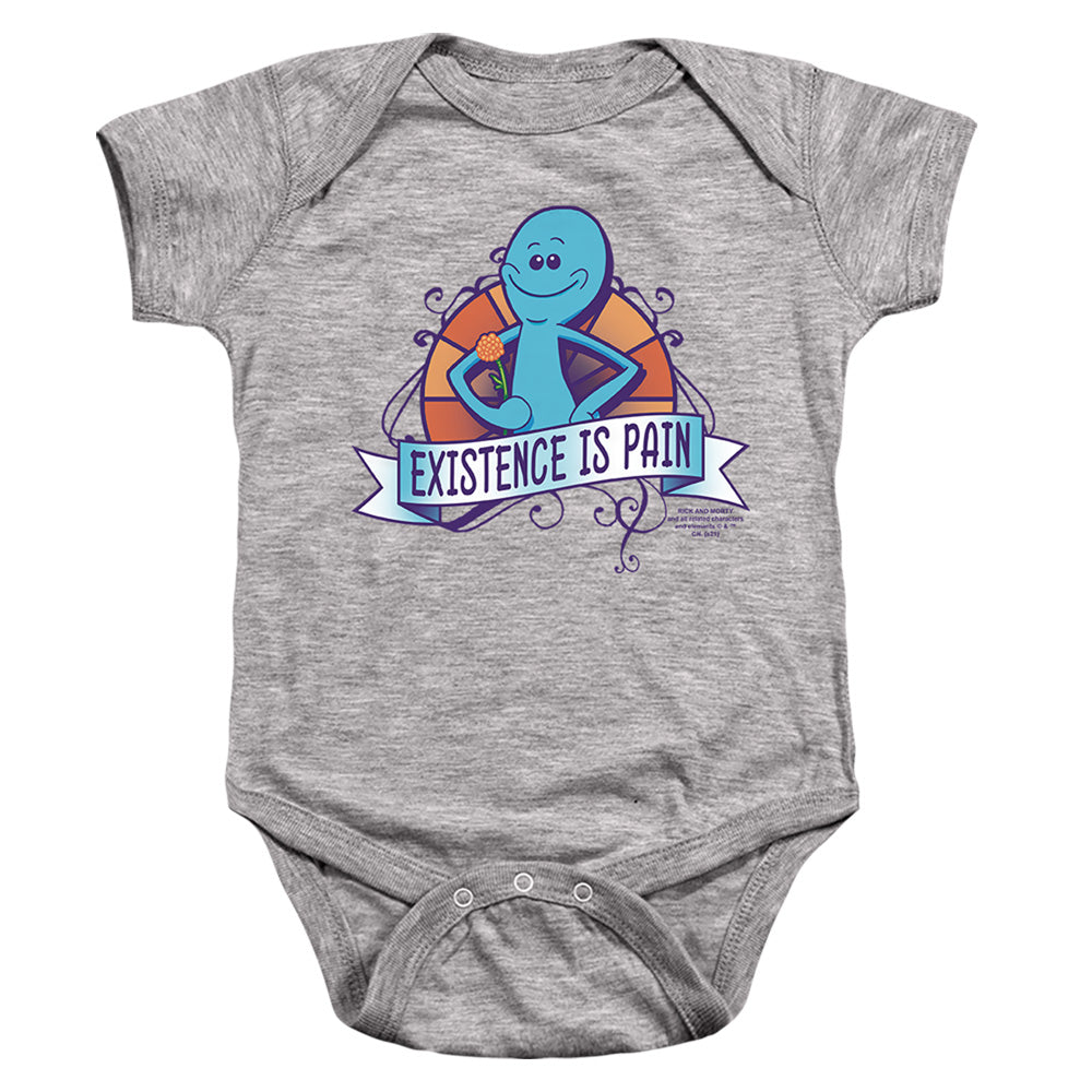 RICK AND MORTY : EXISTENCE IS PAIN INFANT SNAPSUIT Athletic Heather LG (18 Mo)