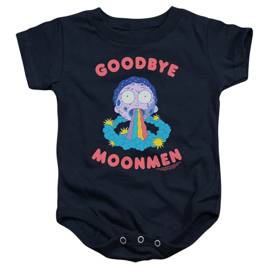 RICK AND MORTY : GOODBYE MOONMEN INFANT SNAPSUIT Navy XL (24 Mo)