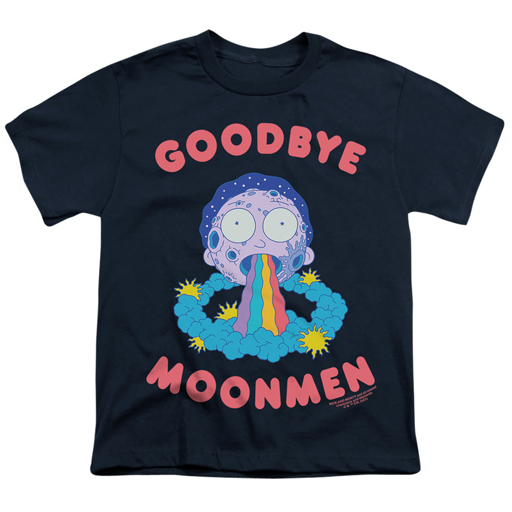 RICK AND MORTY : GOODBYE MOONMEN S\S YOUTH 18\1 Navy LG