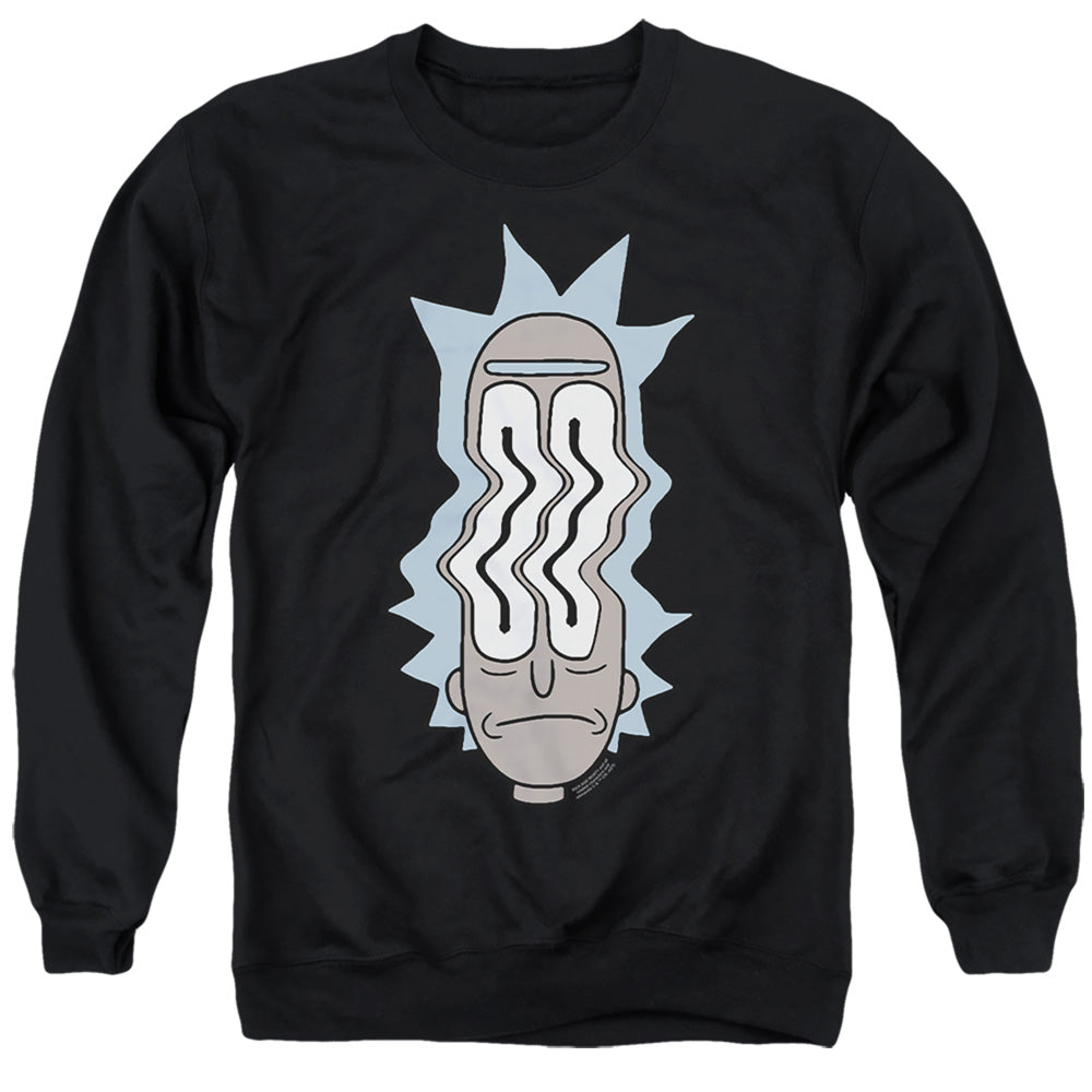 RICK AND MORTY : RICK WAVES ADULT CREW SWEAT Black 2X