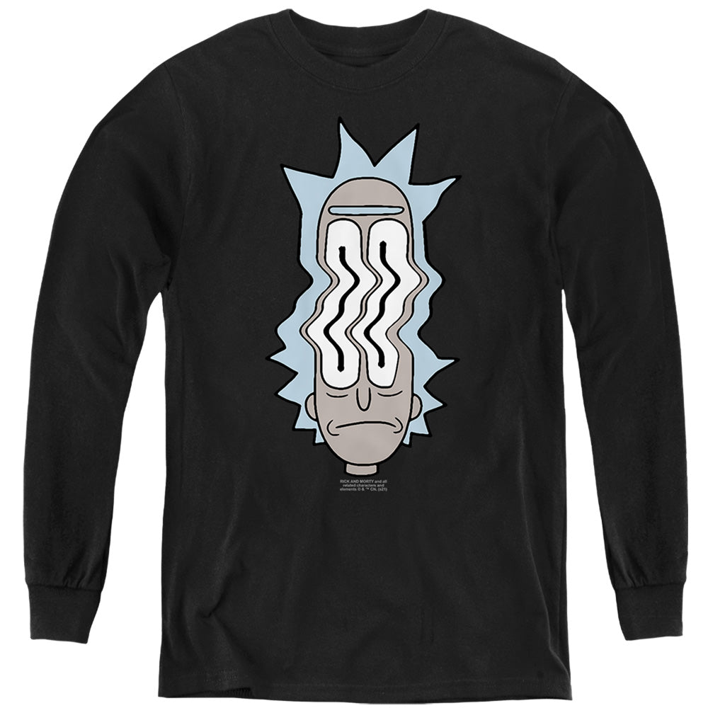 RICK AND MORTY : RICK WAVES L\S YOUTH Black XL