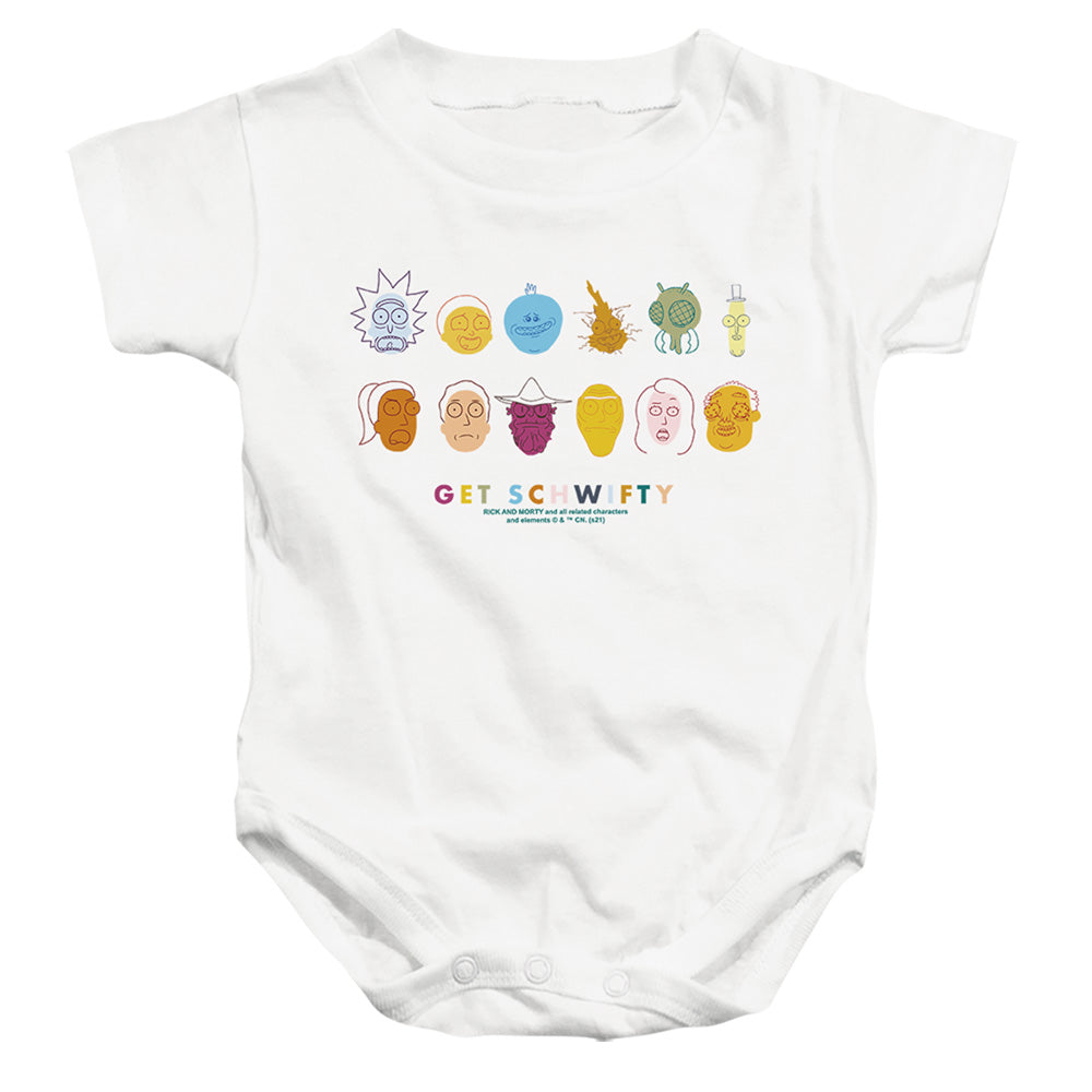 RICK AND MORTY : GET SCHWIFTY INFANT SNAPSUIT White LG (18 Mo)