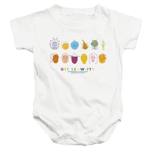 RICK AND MORTY : GET SCHWIFTY INFANT SNAPSUIT White LG (18 Mo)