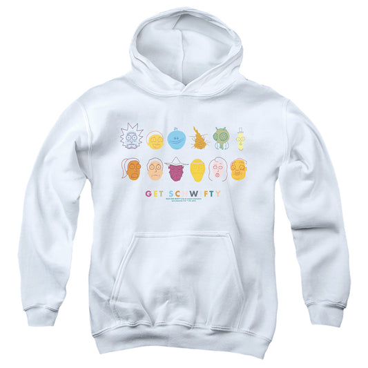 RICK AND MORTY : GET SCHWIFTY YOUTH PULL OVER HOODIE White LG