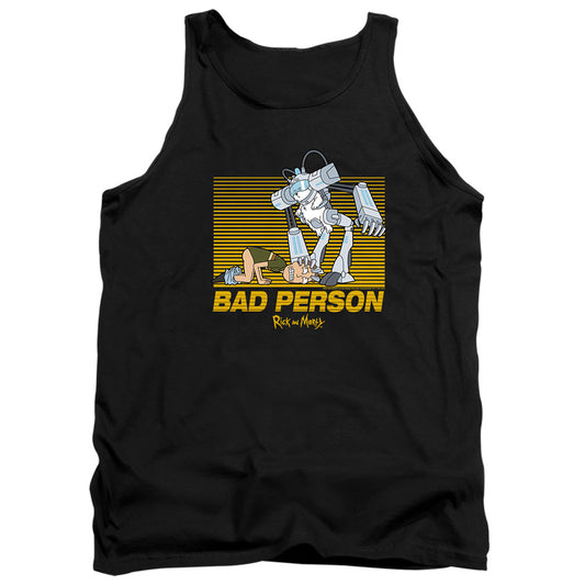 RICK AND MORTY : BAD PERSON ADULT TANK Black 2X