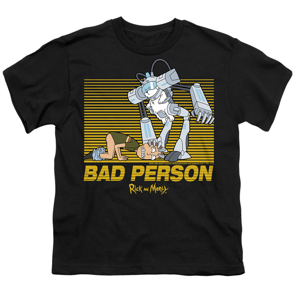 RICK AND MORTY : BAD PERSON S\S YOUTH 18\1 Black MD