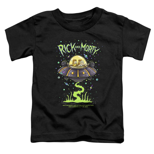 RICK AND MORTY : DRUNK RICK SHIP S\S TODDLER TEE Black LG (4T)