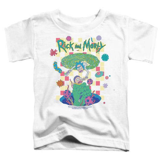 RICK AND MORTY : FALLING PORTALS S\S TODDLER TEE White LG (4T)