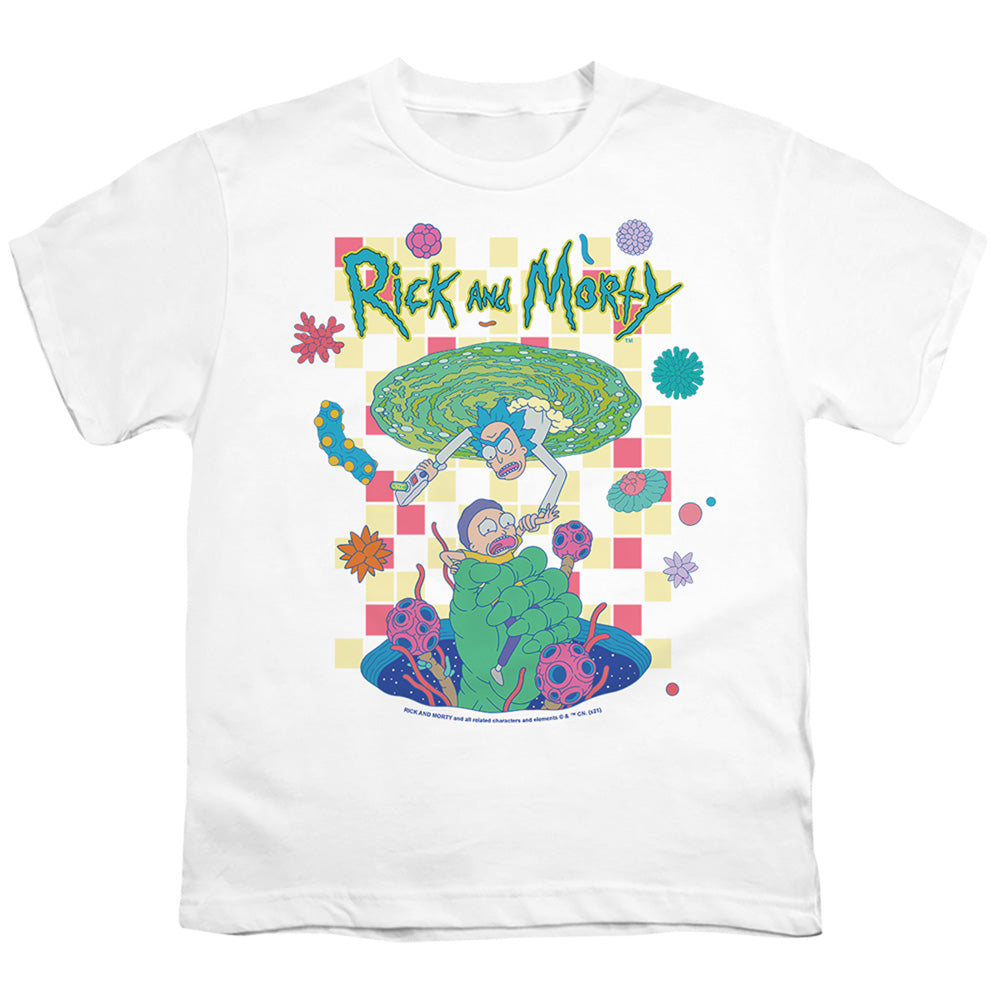 RICK AND MORTY : FALLING PORTALS S\S YOUTH 18\1 White XL