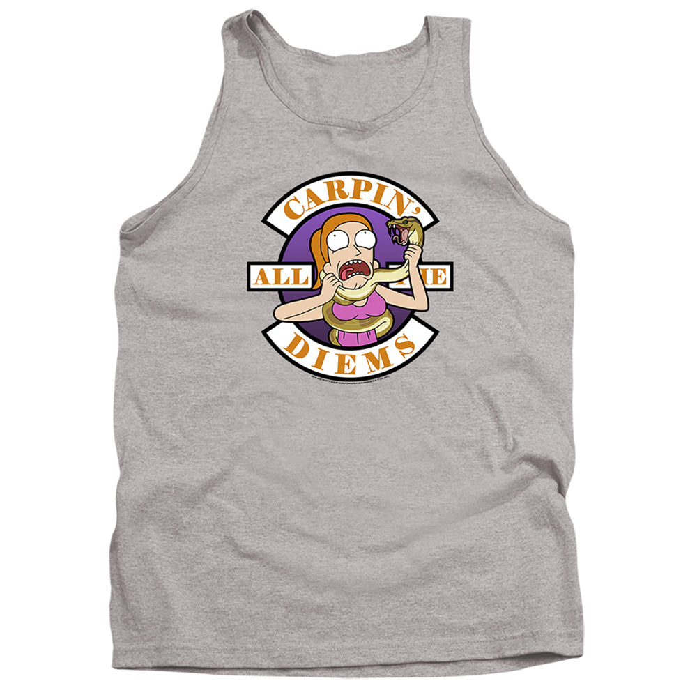 RICK AND MORTY : CARP EN ALL THEM DIEMS ADULT TANK Athletic Heather 2X