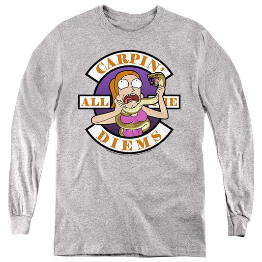 RICK AND MORTY : CARP EN ALL THEM DIEMS L\S YOUTH Athletic Heather LG