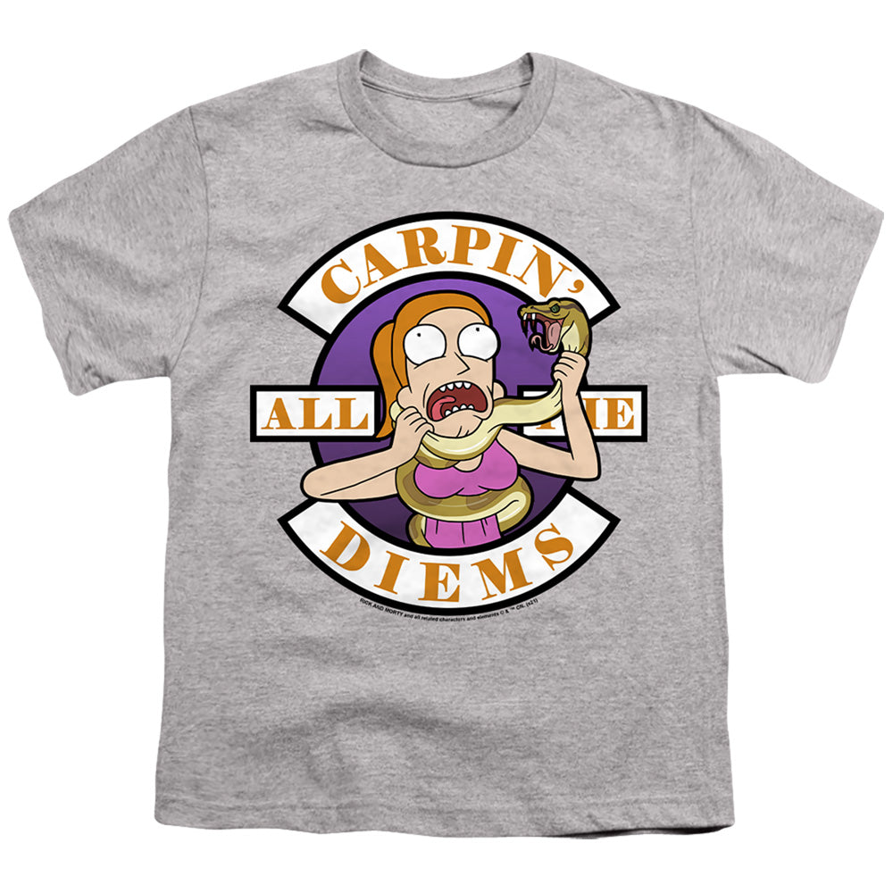 RICK AND MORTY : CARP EN ALL THEM DIEMS S\S YOUTH 18\1 Athletic Heather LG