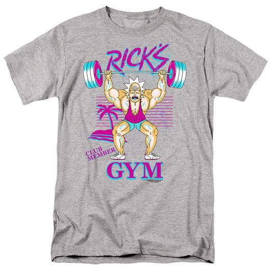 RICK AND MORTY : RICK'S GYM S\S ADULT 18\1 Athletic Heather 2X