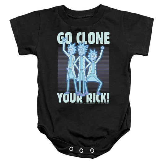 RICK AND MORTY : GO CLONE YOUR RICK INFANT SNAPSUIT Black MD (12 Mo)