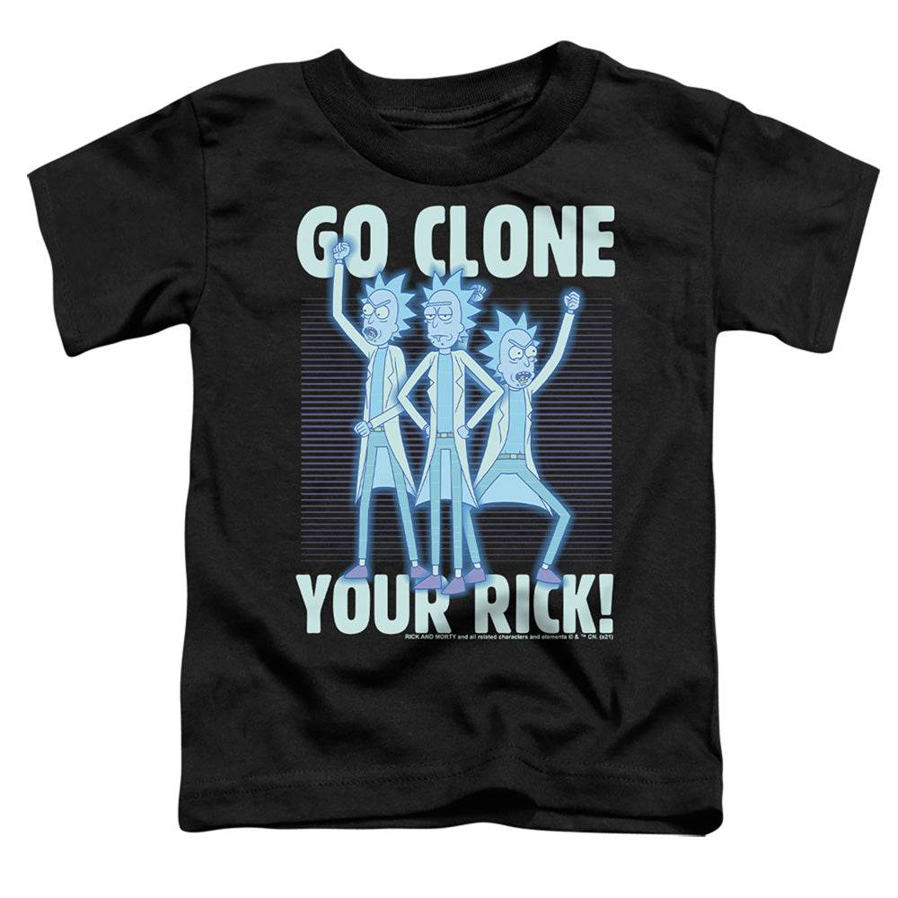 RICK AND MORTY : GO CLONE YOUR RICK S\S TODDLER TEE Black LG (4T)