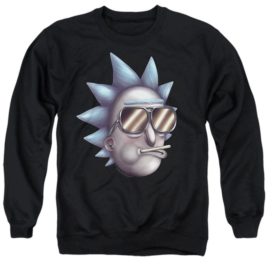 RICK AND MORTY : COOL RICK ALTERNATE REALITY ADULT CREW SWEAT Black LG