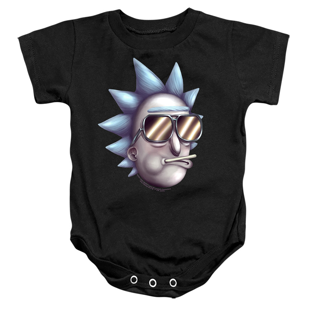 RICK AND MORTY : COOL RICK ALTERNATE REALITY INFANT SNAPSUIT Black LG (18 Mo)