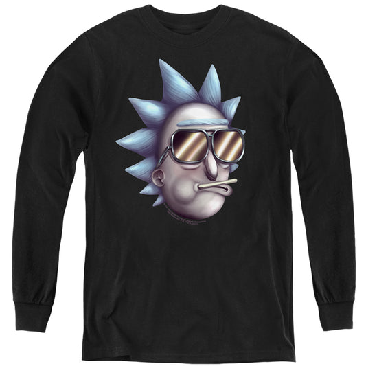 RICK AND MORTY : COOL RICK ALTERNATE REALITY L\S YOUTH Black XL