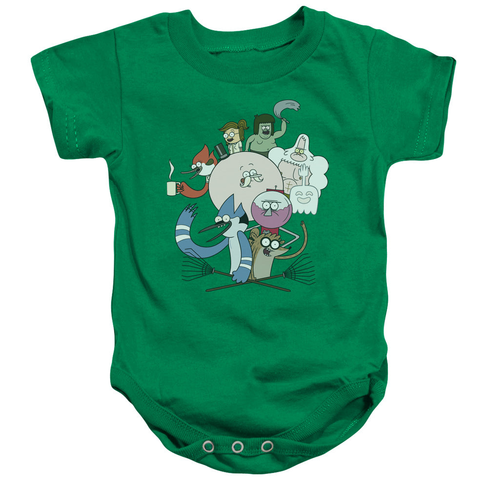 REGULAR SHOW : REGULAR CAST INFANT SNAPSUIT Kelly Green LG (18 Mo)