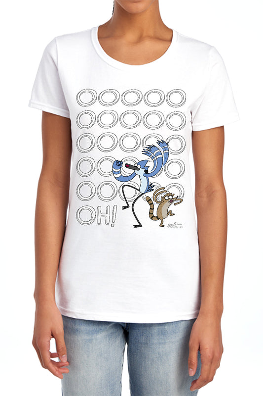 REGULAR SHOW : OOOOOH S\S WOMENS TEE Light Blue 2X