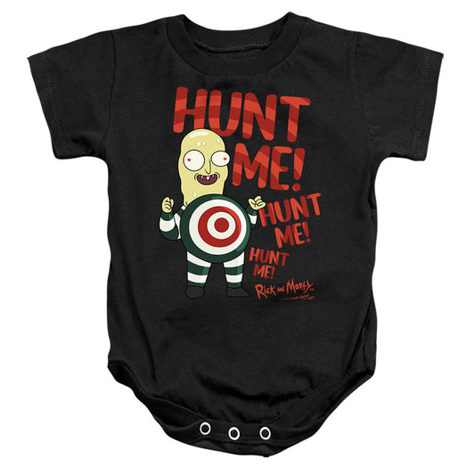 RICK AND MORTY : HUNT ME INFANT SNAPSUIT Black LG (18 Mo)