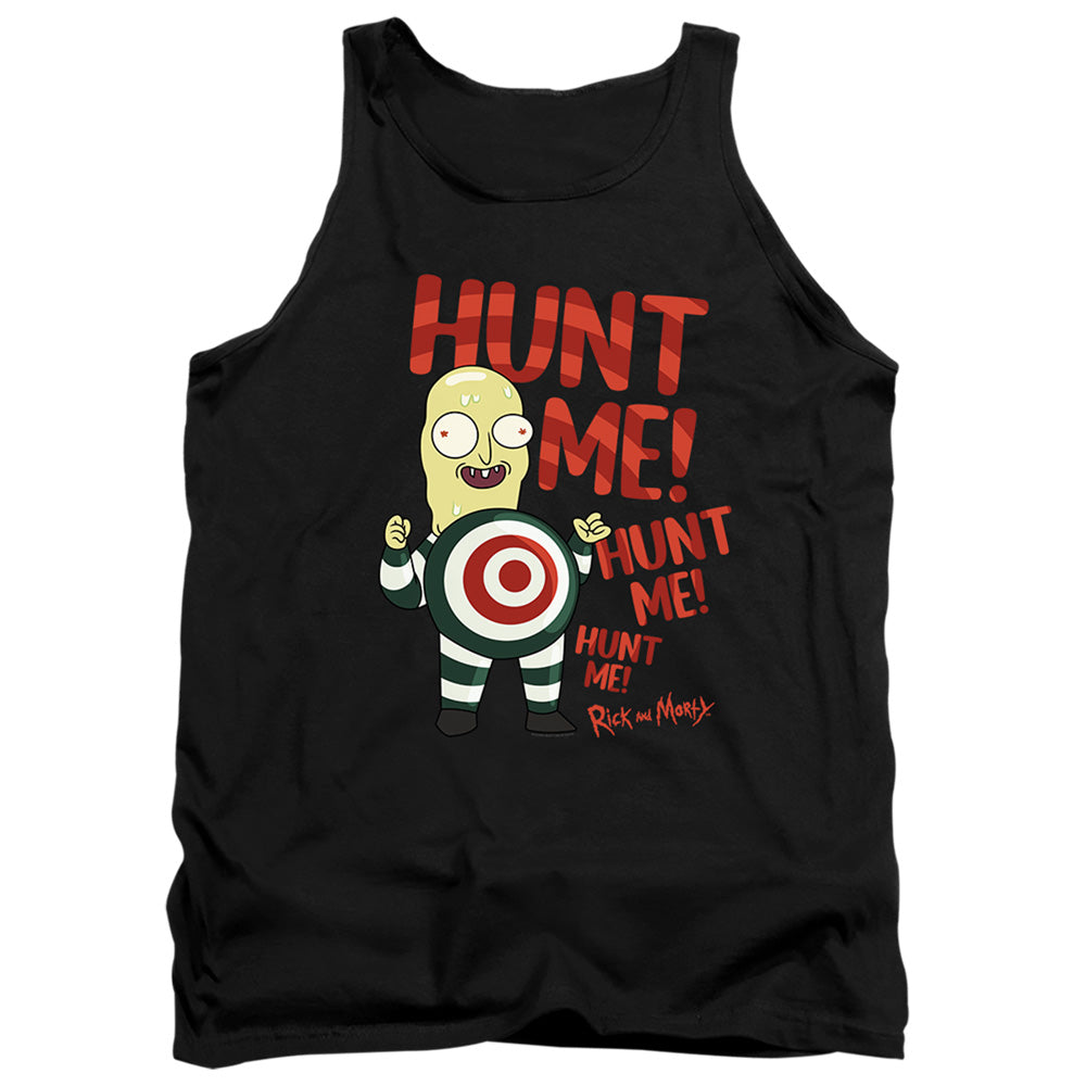 RICK AND MORTY : HUNT ME ADULT TANK Black 2X