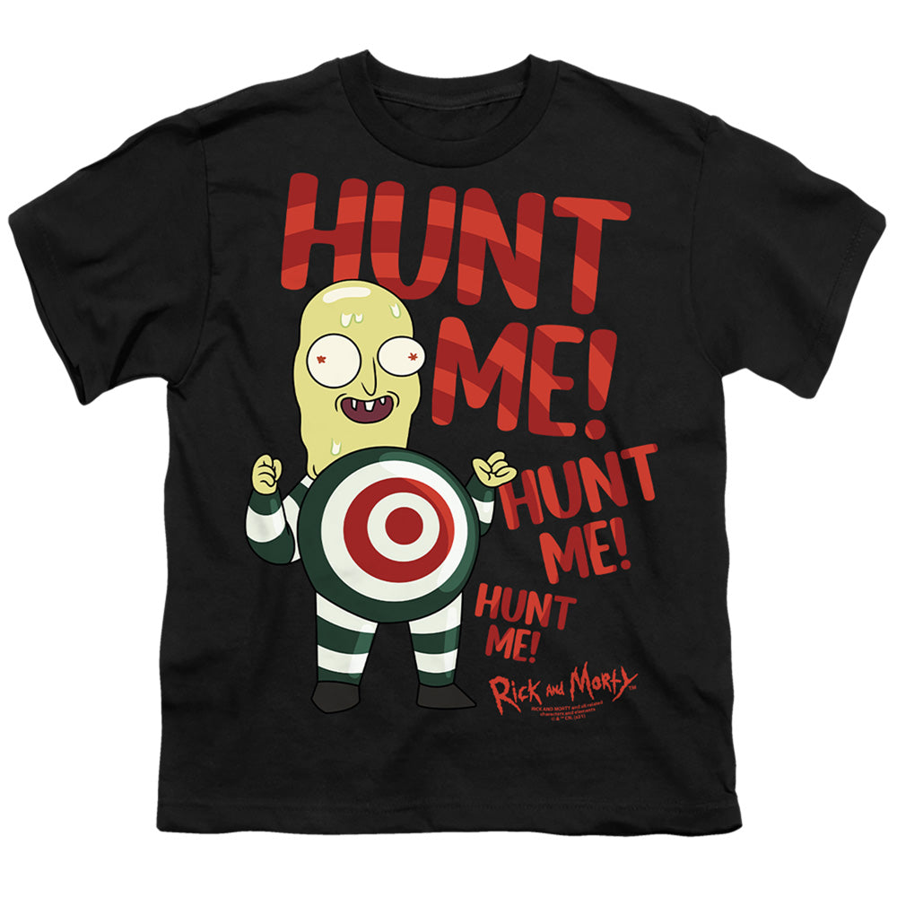 RICK AND MORTY : HUNT ME S\S YOUTH 18\1 Black LG